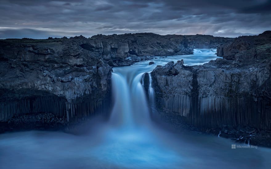 Aldeyjarfoss waterfall, Highlands of Iceland