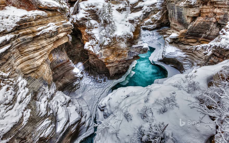 The Athabasca River in Jasper National Park in Alberta, Canada