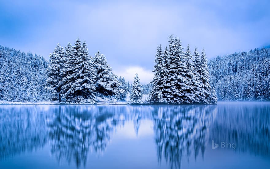 Two Jack Lake in Banff National Park, Alberta, Canada