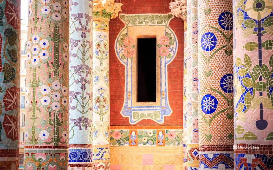 Balcony of the Palau de la Música, Barcelona, Catalonia