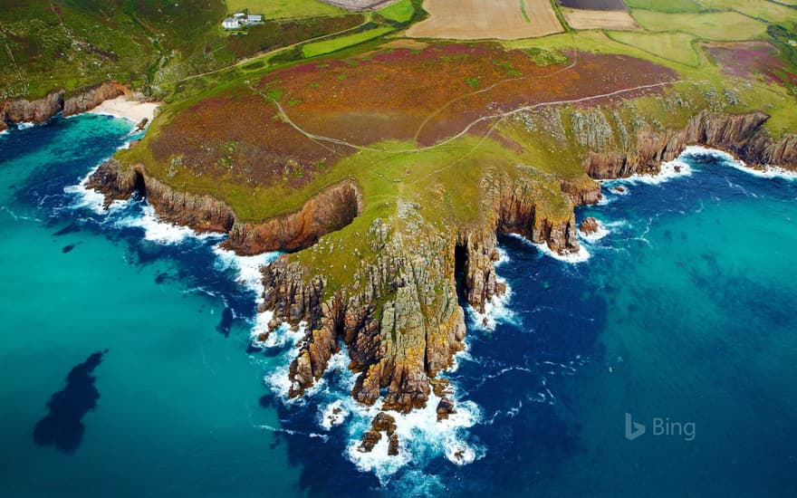 View of the Cornwall coast