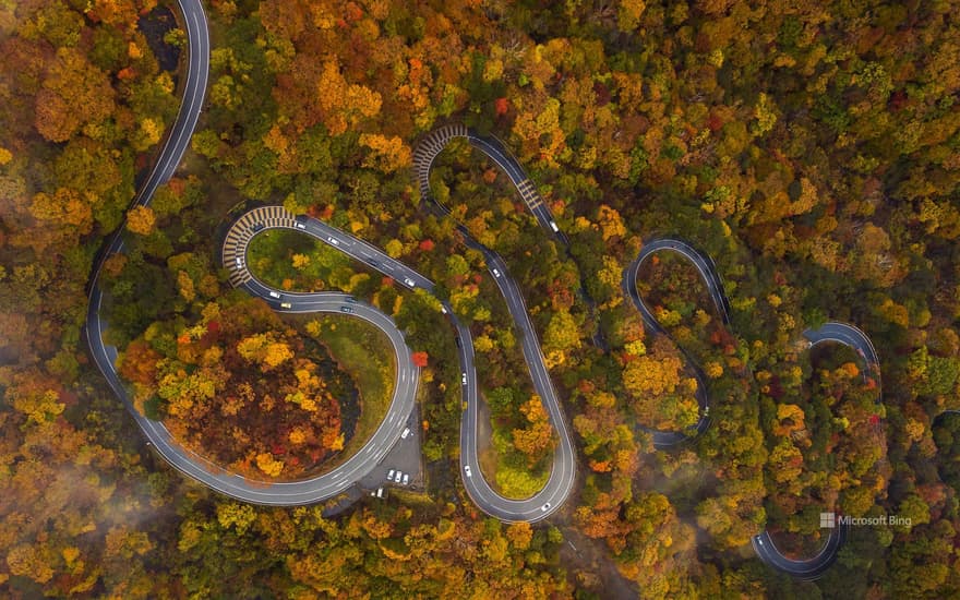 Irohazaka road near Nikkō, Japan