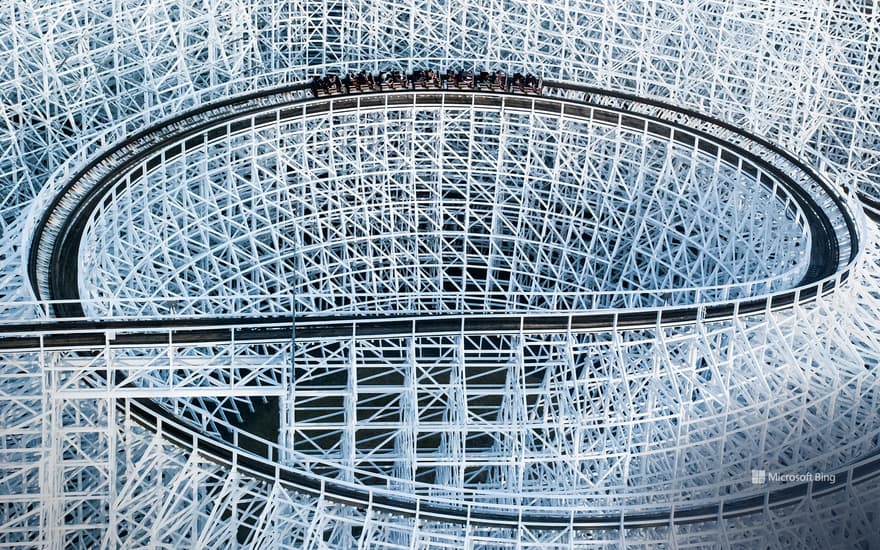 Roller coaster in Nagashima Spa Land, Mie prefecture, Japan