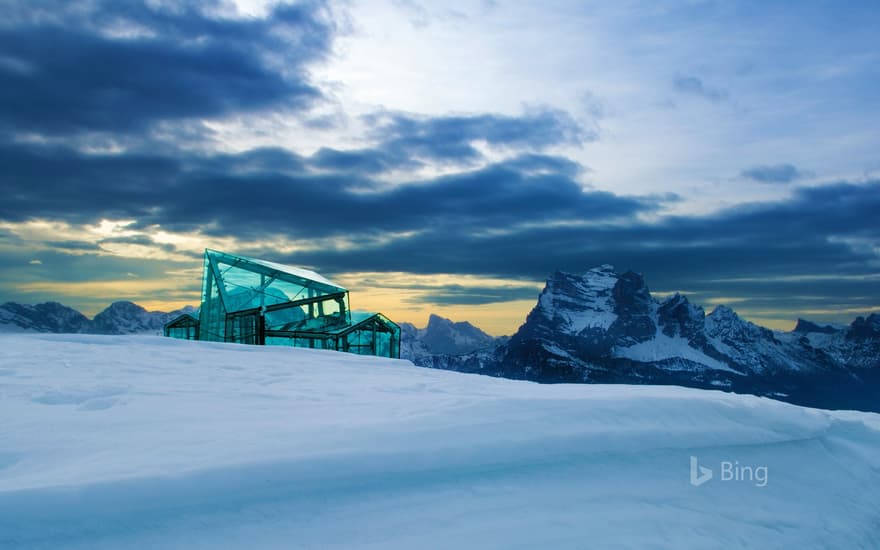 Messner Mountain Museum in the Clouds on Monte Rite, Italy