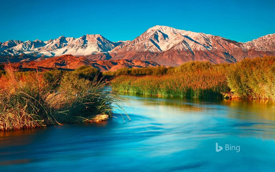 Owens River and the Sierra Nevada near Bishop, California