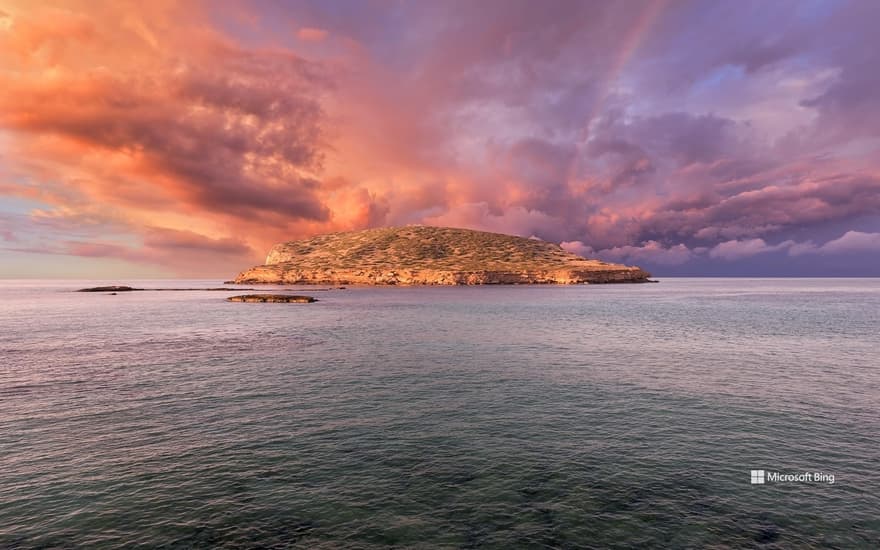 Cala Comte at sunset, Ibiza, Balearic Islands, Spain