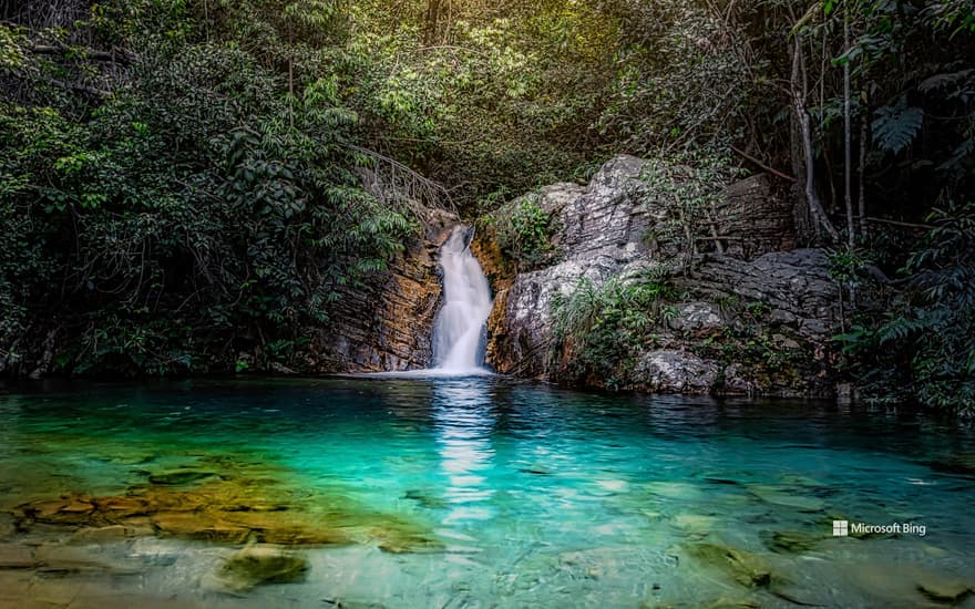 Santa Bárbara Waterfall, Cavalcante, Goiás, Brazil