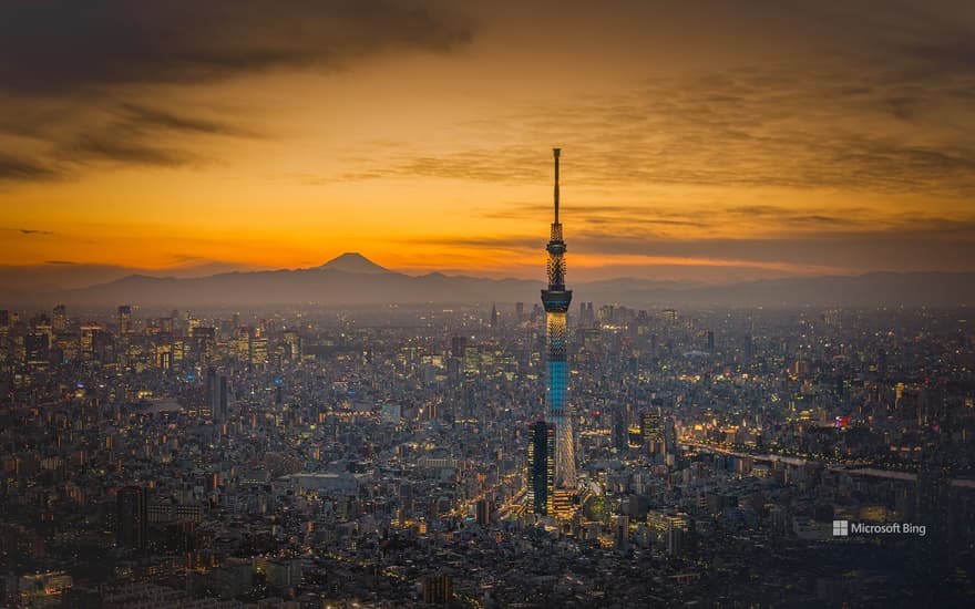 Tokyo Skytree at dusk, Tokyo