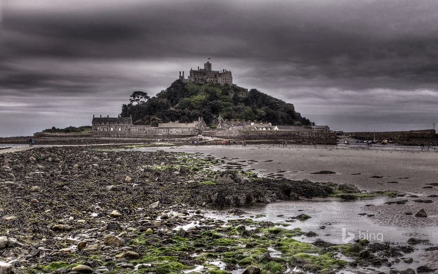 St Michael's Mount, off the coast of Marazion, Cornwall, England