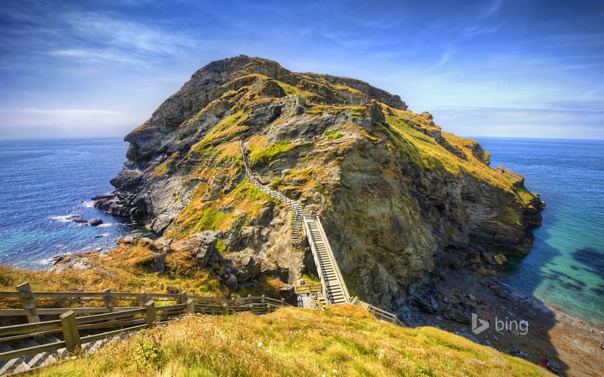 Tintagel on the Atlantic coast of Cornwall