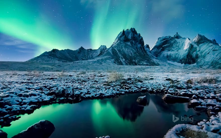 Aurora borealis over Tombstone Territorial Park, Yukon, Canada