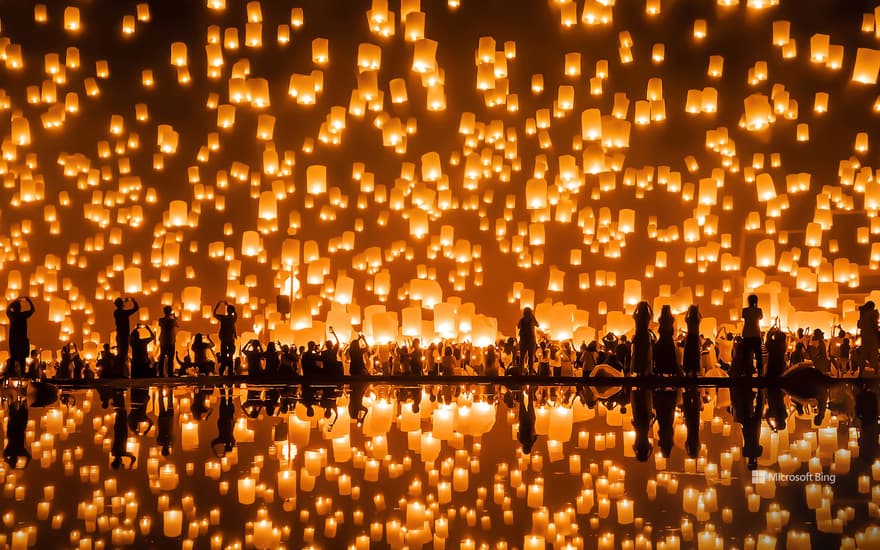 Yi Peng lantern festival, Chiang Mai, Thailand